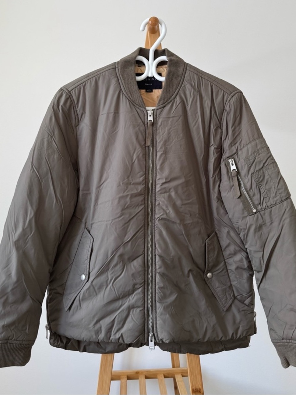 All SAINTS Green Bomber Jacket, Size S - Picture 2 of 13